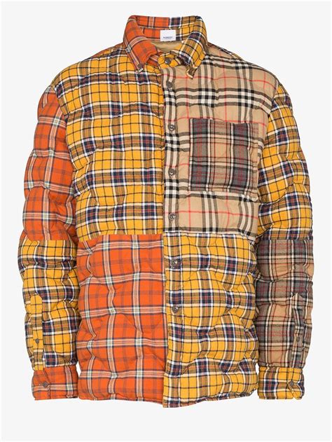 burberry men's mixed plaid quilted shirt jacket|Burberry dress shirt for men.